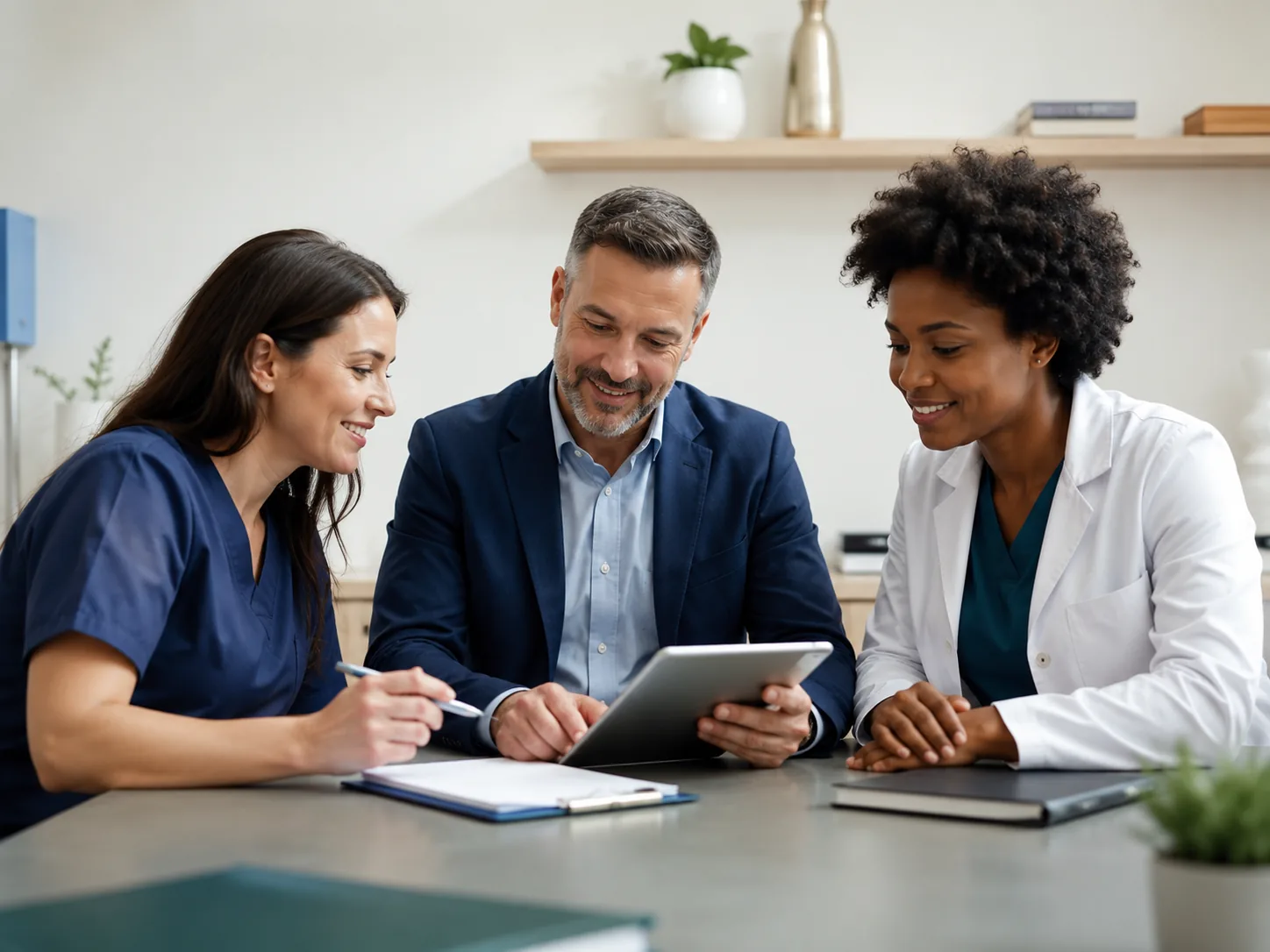 Healthcare professionals reviewing a requirement